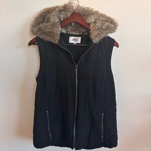 Fur quilted puffer jacket